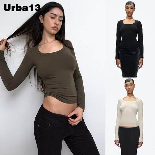 Urba13买手店现货正品Tank Air打底衫弹力修身收腰长袖圆领上衣