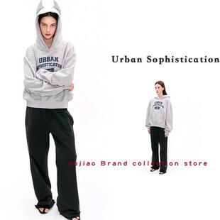 煳椒 Urban Sophistication 字母印花耳朵连帽运动衫男女同款