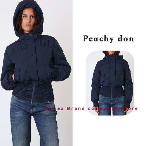 煳椒正品 Peachy den 新款羽绒短款外套褶皱收腰