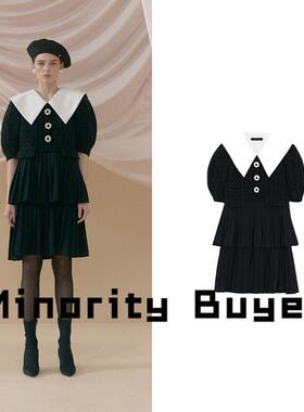 过季清仓买手店 Romanchic 21FW 珍珠娃娃领宫廷翻领泡泡袖洋装
