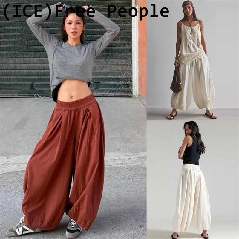 ice买手店正品Free People长裤26新款NANA同款宽松束脚灯笼休闲裤图片