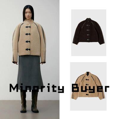 现货 买手店 Low classic 宽松毛绒系扣皮毛一体可两面穿夹克外套