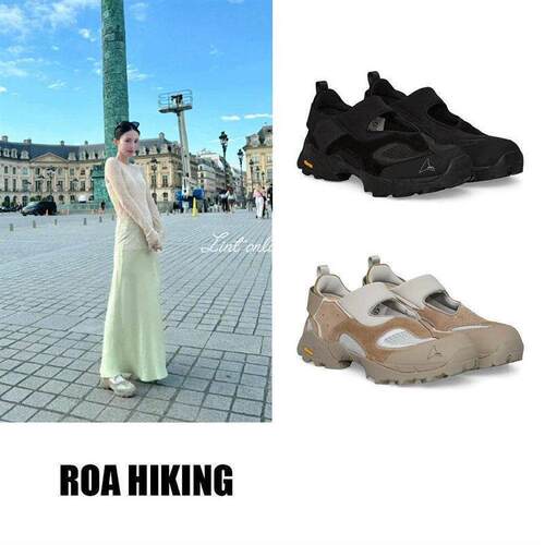 折扣 ROA HIKING 金晨同款包头一脚蹬玛丽珍忍者懒人鞋