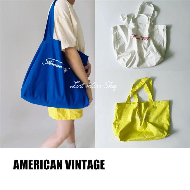 折扣 American Vintage 字母印花帆布单肩大容量手提包