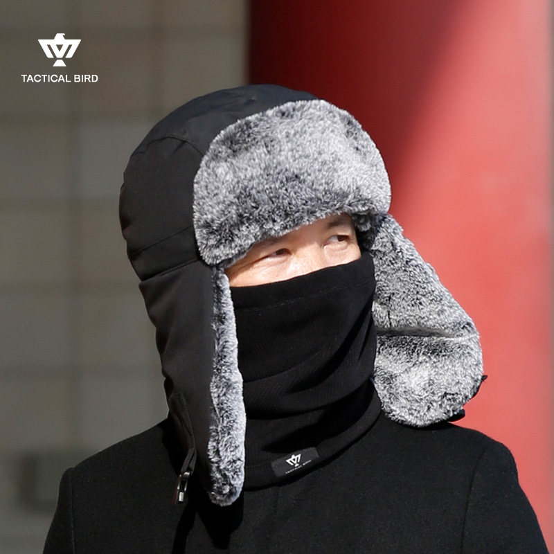 战术鸟藏宝图丨高端防水保暖雷锋帽男东北防风加厚全绒帽护耳棉帽
