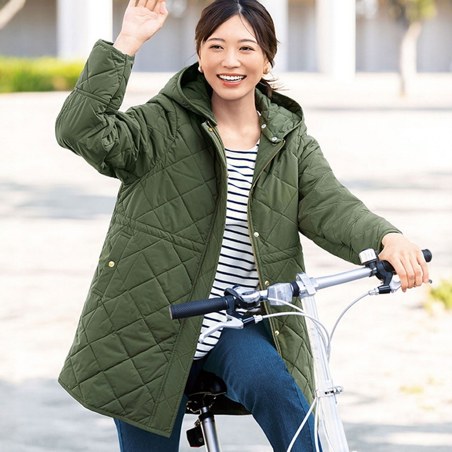 仅7件~蓄热保温夹棉绗缝2WAY穿可拆卸羊羔毛内胆连帽抽绳收腰外套,女装/女士精品,棉衣/棉服,淘宝优惠券,粉丝福利购,淘宝优惠卷