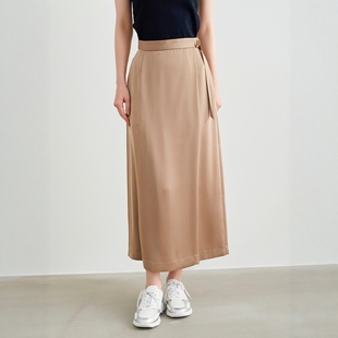 层次感穿搭 优雅气质 光泽感围裹垂感显瘦半身裙 Loun1e 代1100