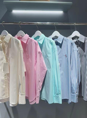 高GEEK学术感 MO家超人气 时装色织条纹2WAY穿柔韧挺括小廓感衬衫