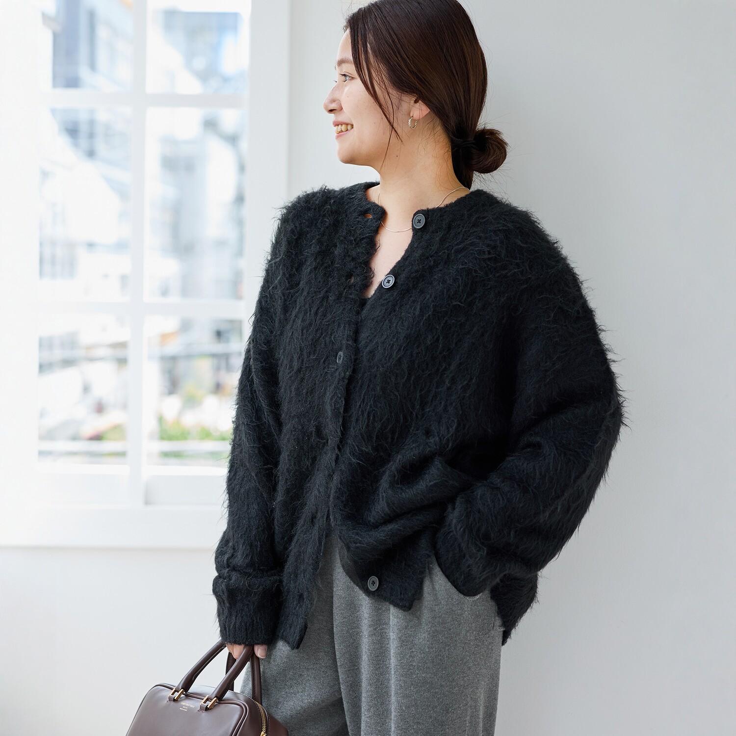 JS家超重磅卖爆 高智静奢通勤 baby软糯丰盈拉毛工艺毛绒开衫外套