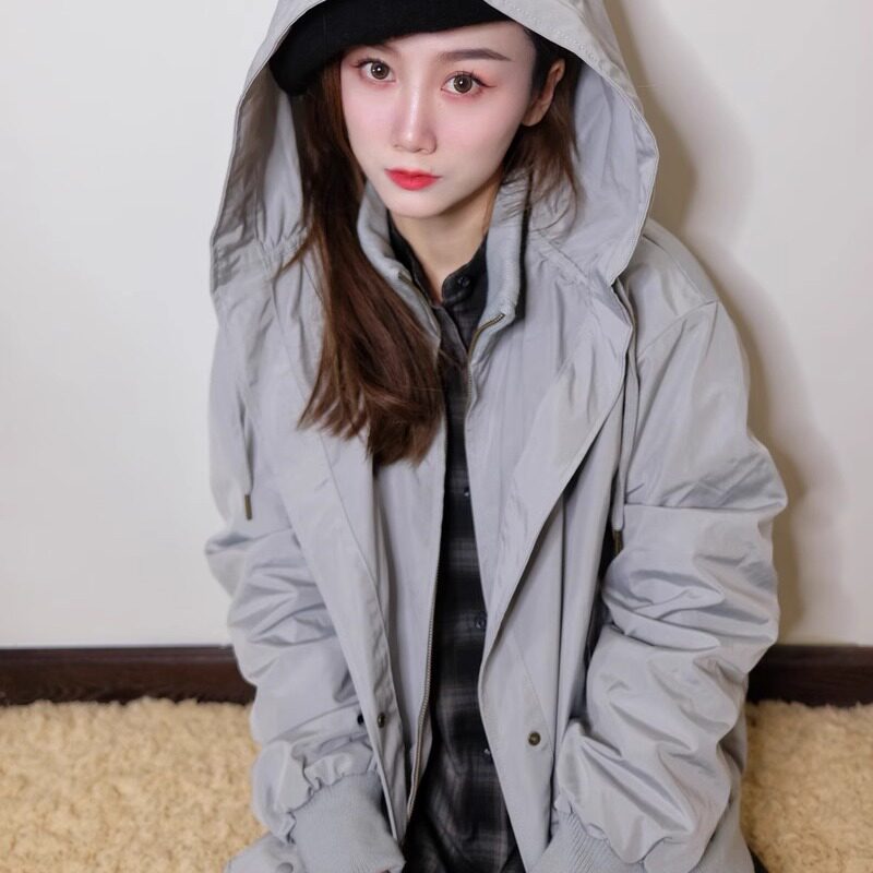 再入荷!M家 连帽/立领切换 飒美利落 假两件叠穿冲锋夹克衫外套