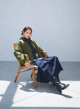 超值！一条搭所有~MO家杂志款 梨形福音! 百搭压褶学院风中长半裙