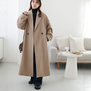 1.5w+DC家GW秒空 轻暖拥抱感客供中空纤维毛呢切斯特长款大衣外套