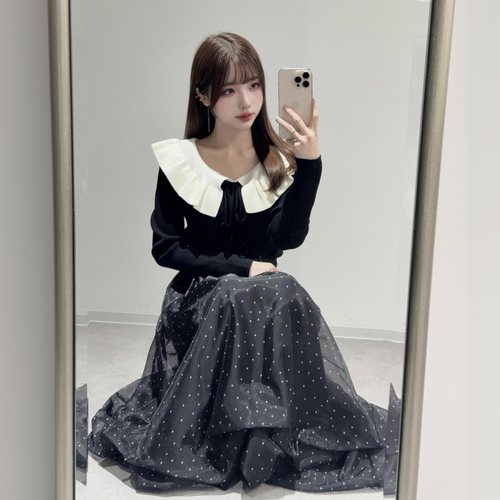 巨好看~J1ll家爆款 又仙又美薄纱松紧腰遮肉灯笼花苞半身裙蓬蓬裙