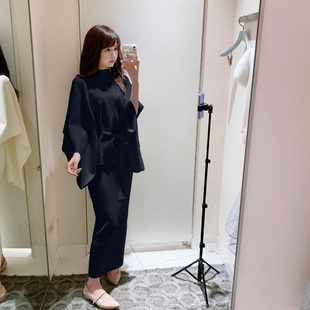 纸片人 套装 C家 系带收腰披肩斗篷上衣 简约针织半身裙 Chillax