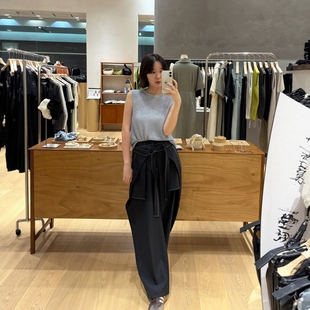 系带腰封休闲裤 sty1em1xer 个性 抗皱免烫缝线彩绘时尚 飒美女绅士