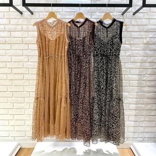 斋藤飞鸟明星款 清甜初恋感 万针刺绣织就美貌 薄纱连衣裙