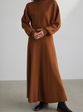 Sty1em1xer 圆舞曲连衣裙 口碑云梯棉|气质高领收腰针织大摆裙