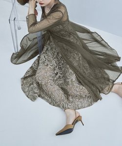 2.2W+精品线 【名门闺秀】浪漫法式蕾丝背带裙+收腰网纱罩裙 套装