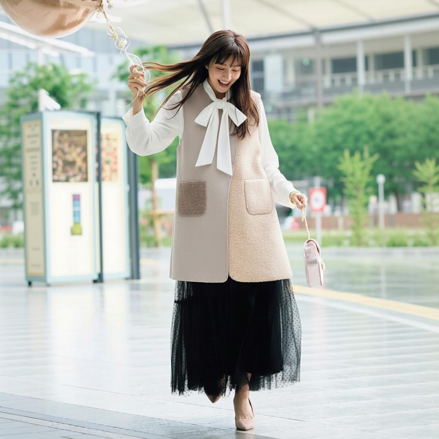 福利款 2w+稀罕高端 麂皮绒 羊羔绒拼接设计 别致金属扣 长款马夹