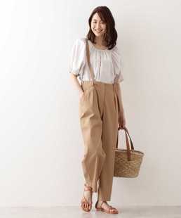 2WAY穿可脱卸七八分背带裤 千金线N 水润天丝棉 Chao带感 21ss