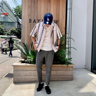 【血亏价】 儒雅绅士G端享受~透气舒适 男士格纹短袖衬衫