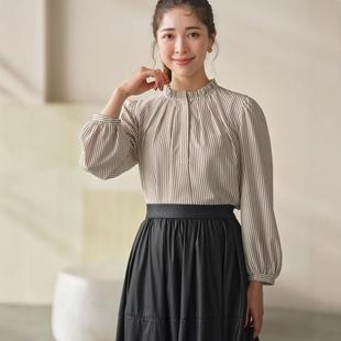 组Q家 宫廷风木耳边立领气质百搭衬衫 跨多季 法式 实穿 优雅精致