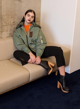 销量王！ZG1598~斯赖醉新海报 脱卸羊毛领B-15飞行员夹克棉衣外套