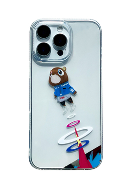 kanye west逃学熊iPhone17pro透明软壳iphone16适用于苹果手机壳