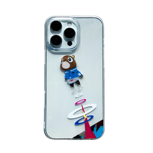 kanye west逃学熊iPhone17pro透明软壳iphone16适用于苹果手机壳