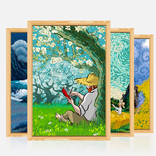 梵高拼图1000片大型高难度经典油画成年解压儿童益智创意玩具