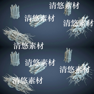 obj柴火木材捆场景装 3dmax c4d fbx 非实物A742 饰文件模型