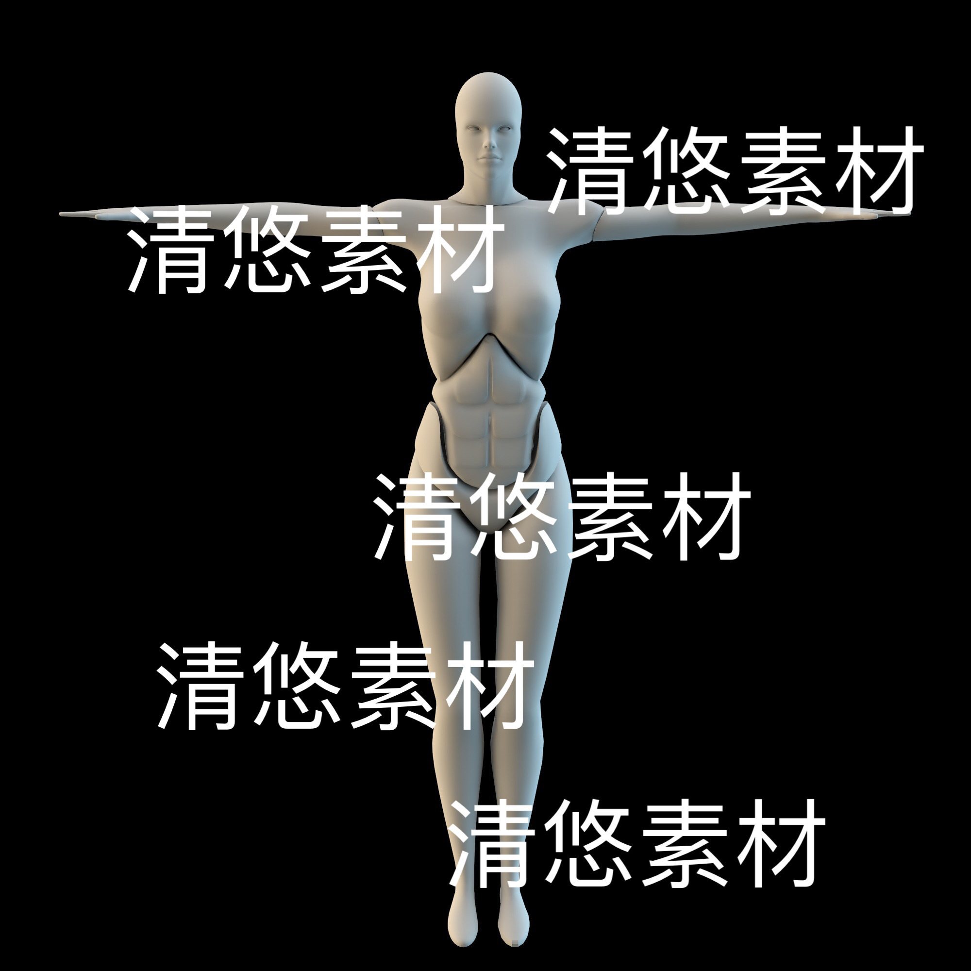 c4d fbx obj格式科幻未来ai性女性机器人模型3D文件 非实物D875