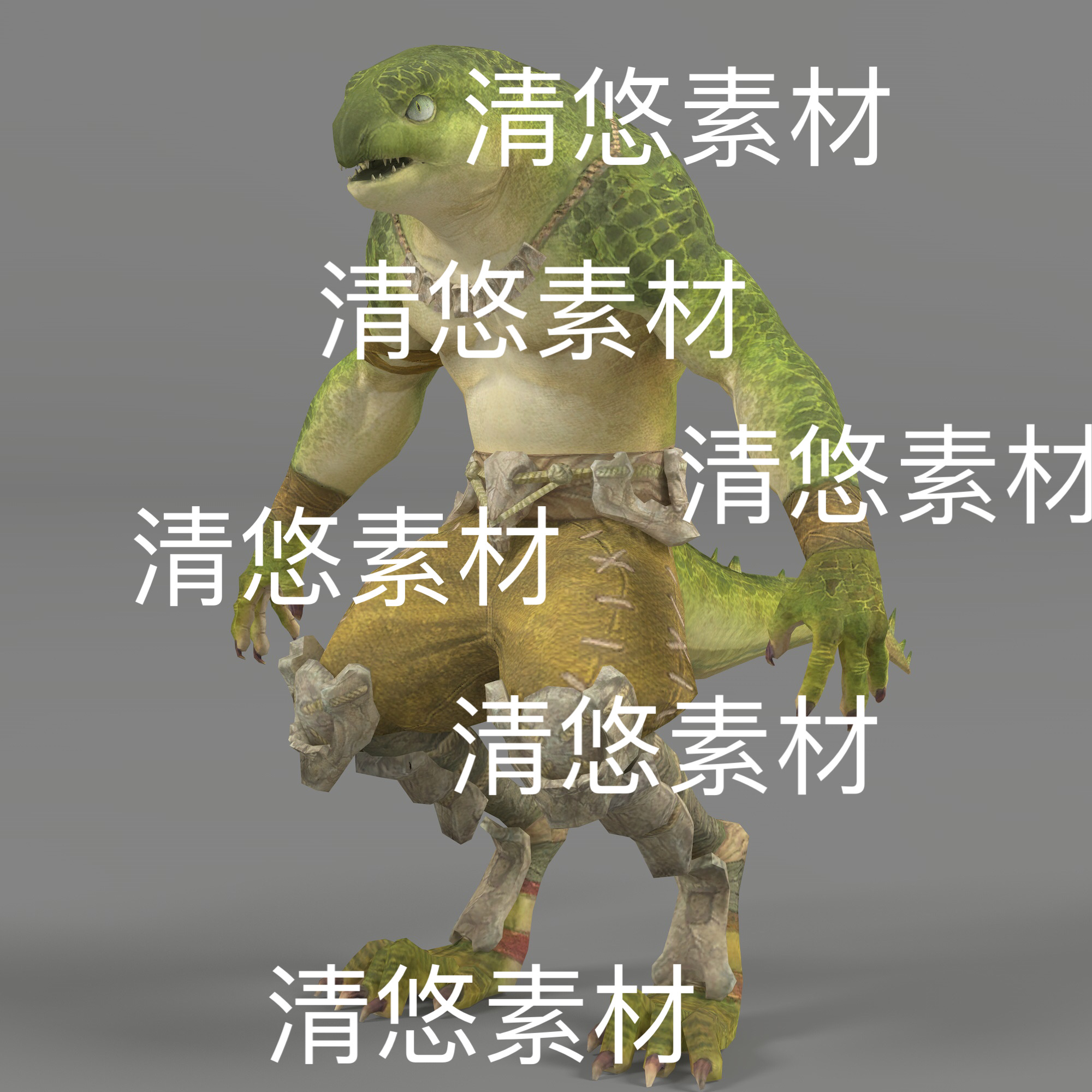 c4d fbx格式半兽人蜥蜴毒蛇怪物骨骼绑定动作文件 非实物D233使用感如何?