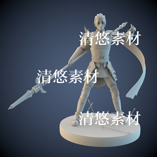 obj格式 古代将军赵云盔甲人物武器maya c4d fbx 非实物A472 模型