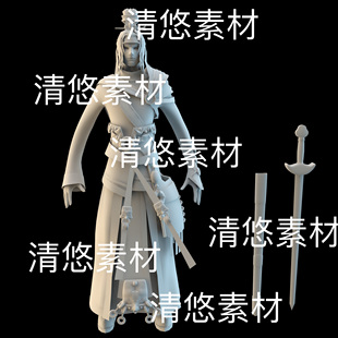 武侠公子青年人物男文件 blend 非实物D41 古装 obj格式 c4d fbx