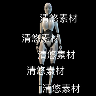 科幻女性机器人骨骼绑定模型文件 非实物D187 fbx格式 c4d