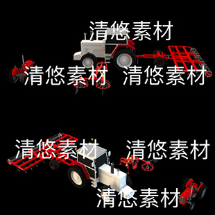 obj格式 3dmax c4d fbx 非实物B710 春耕农耕农机农机拖拉机文件