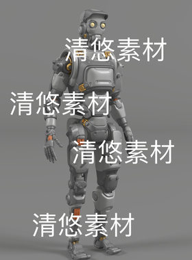 高模c4d fbx obj格式男性科幻机甲机器人文件 非实物D429