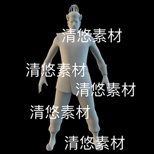 c4d obj格式 古代男青年家丁马夫仆人模型文件 非实物D466 fbx