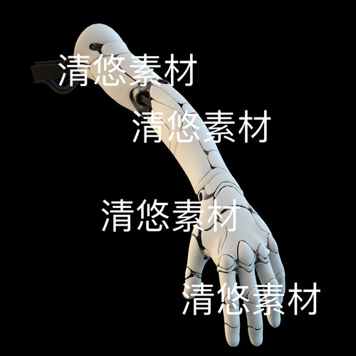 c4d fbx obj格式科技手臂机械手假肢五指模型文件 非实物D710