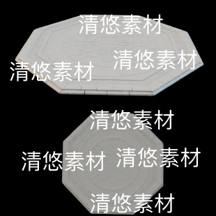 仙侠古风八角平台花纹文件 3dmax 非实物B611 3ds格式 obj c4d fbx