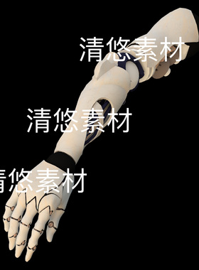 c4d fbx obj格式科幻机械机器人手掌手臂文件 非实物D867