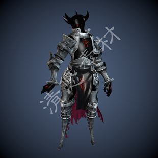 盔甲战士武士恶魔骑士c4d 人物怪物模型骨骼绑定带动作947 fbx格式