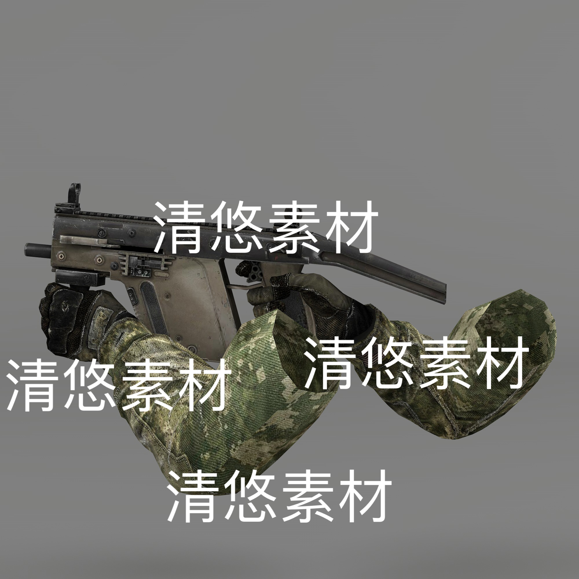 c4d fbx格式射击枪战第一人称SV45持枪绑定动作文件 非实物D850