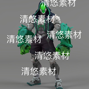 骨骼绑定机器人散打搏击游戏人物 非实物D387 fbx格式 c4d