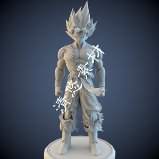 obj格式 七龙珠人物孙悟空maya c4d fbx 非实物A259 模型动画形象