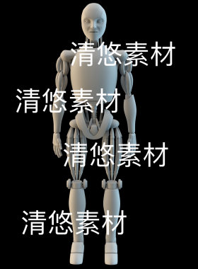 c4d fbx obj格式高模al科幻机甲男性机器人模型文件 非实物D432