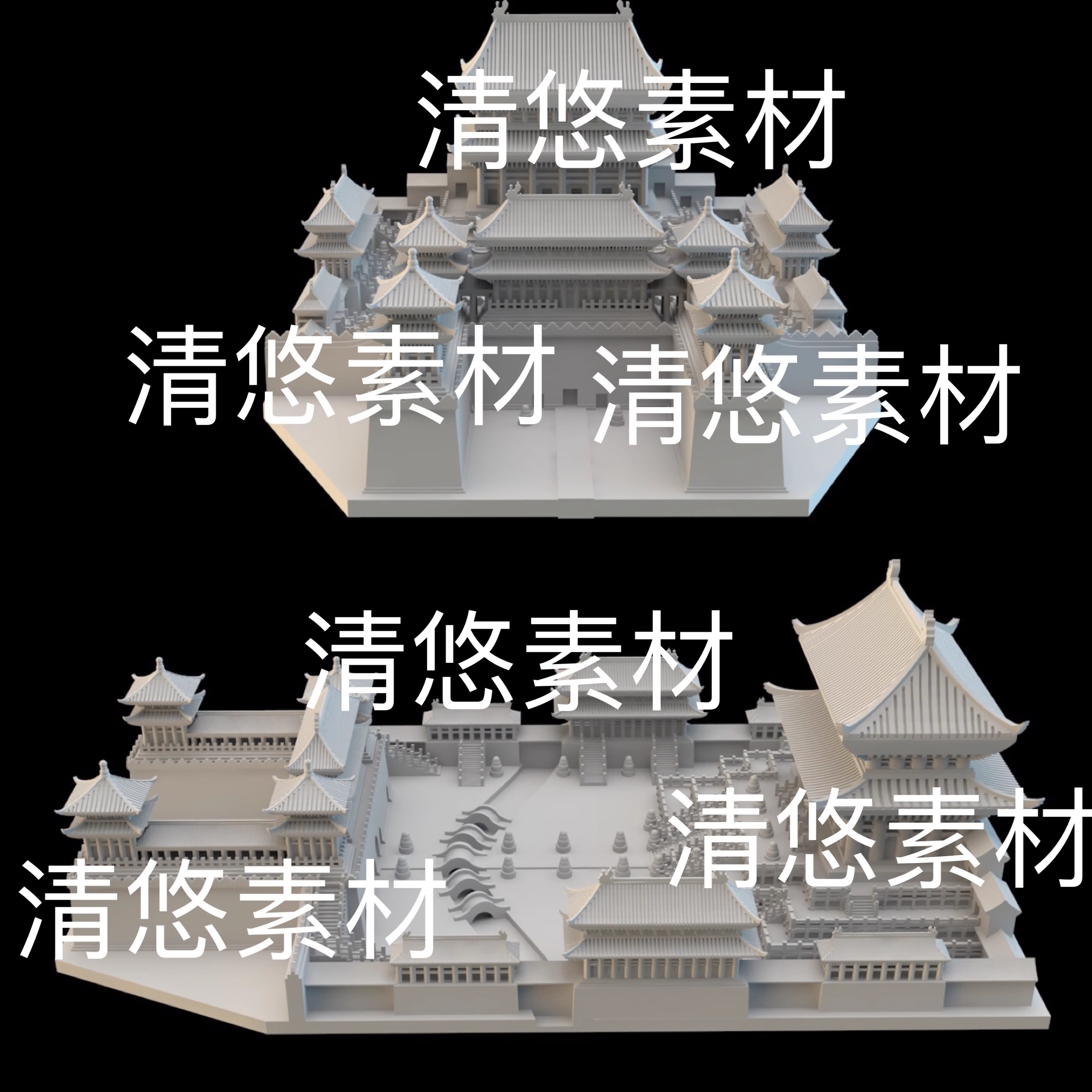stl格式3d打印文件古建筑紫禁城故宫模型文件非实物E128