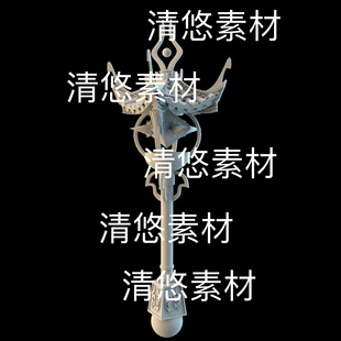 obj格式 3dmax c4d fbx 非实物B591 仙侠古建风石灯路灯文件