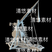 c4d fbx obj格式 3dmax 古代战场投石机投石车模型文件 非实物D91